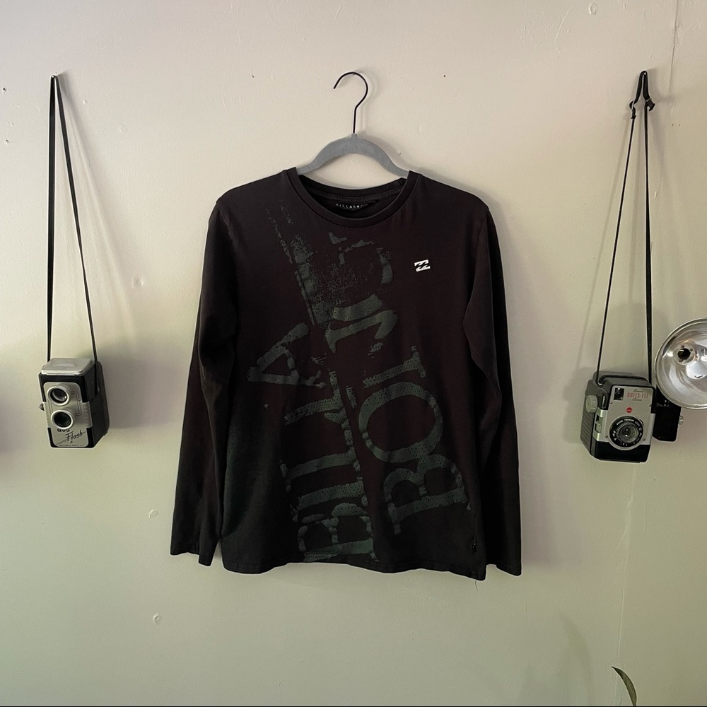 billabong distressed long sleeve tee